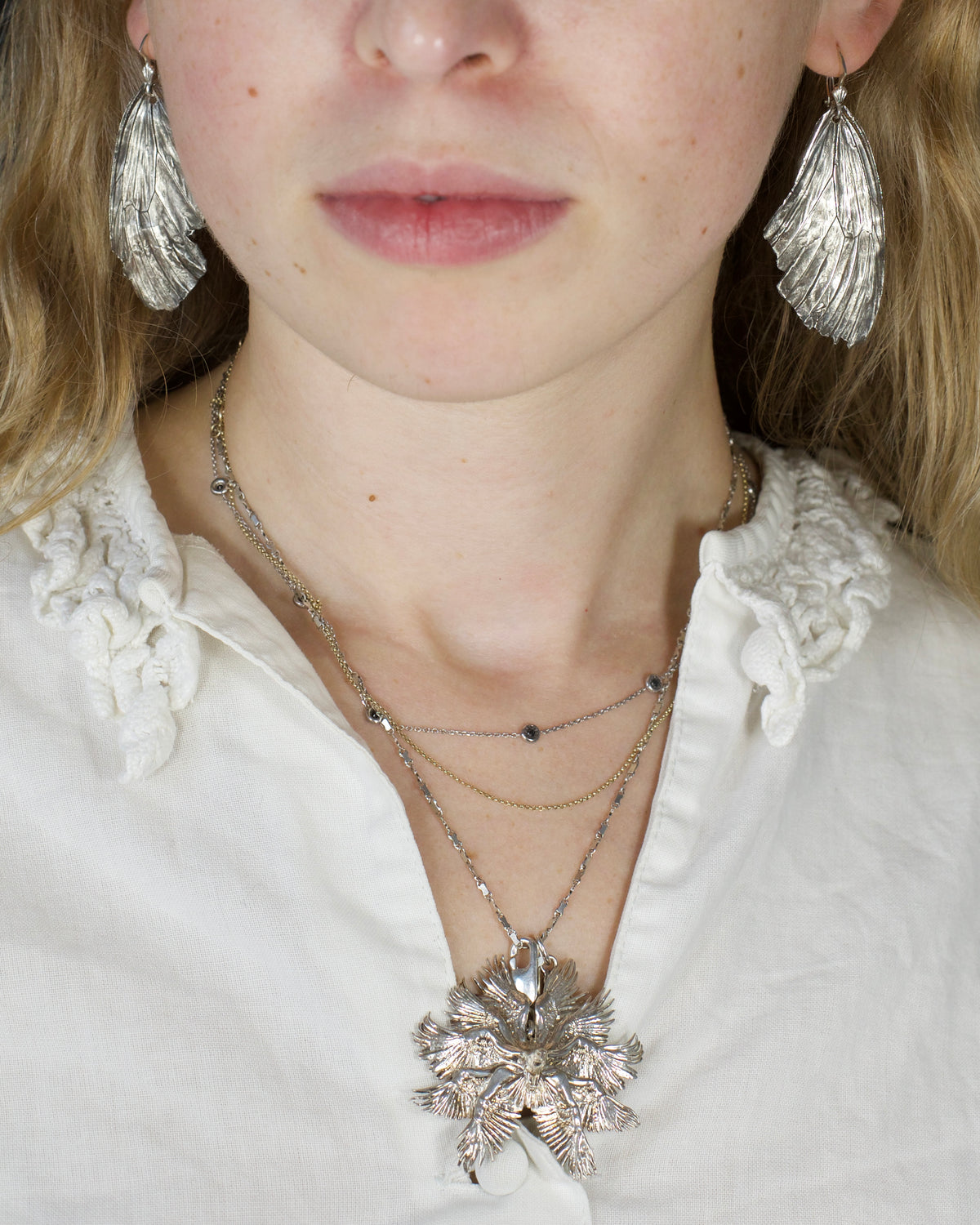 Idea Butterfly Fossil Earrings