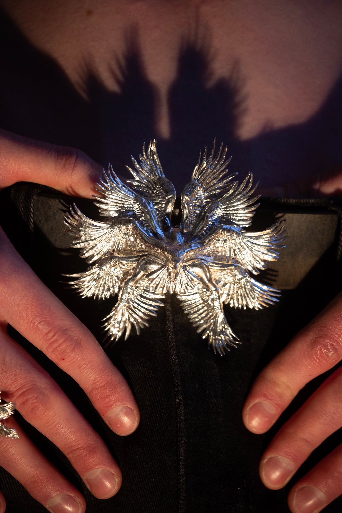 Bird of Pray Buckle in Sterling Silver
