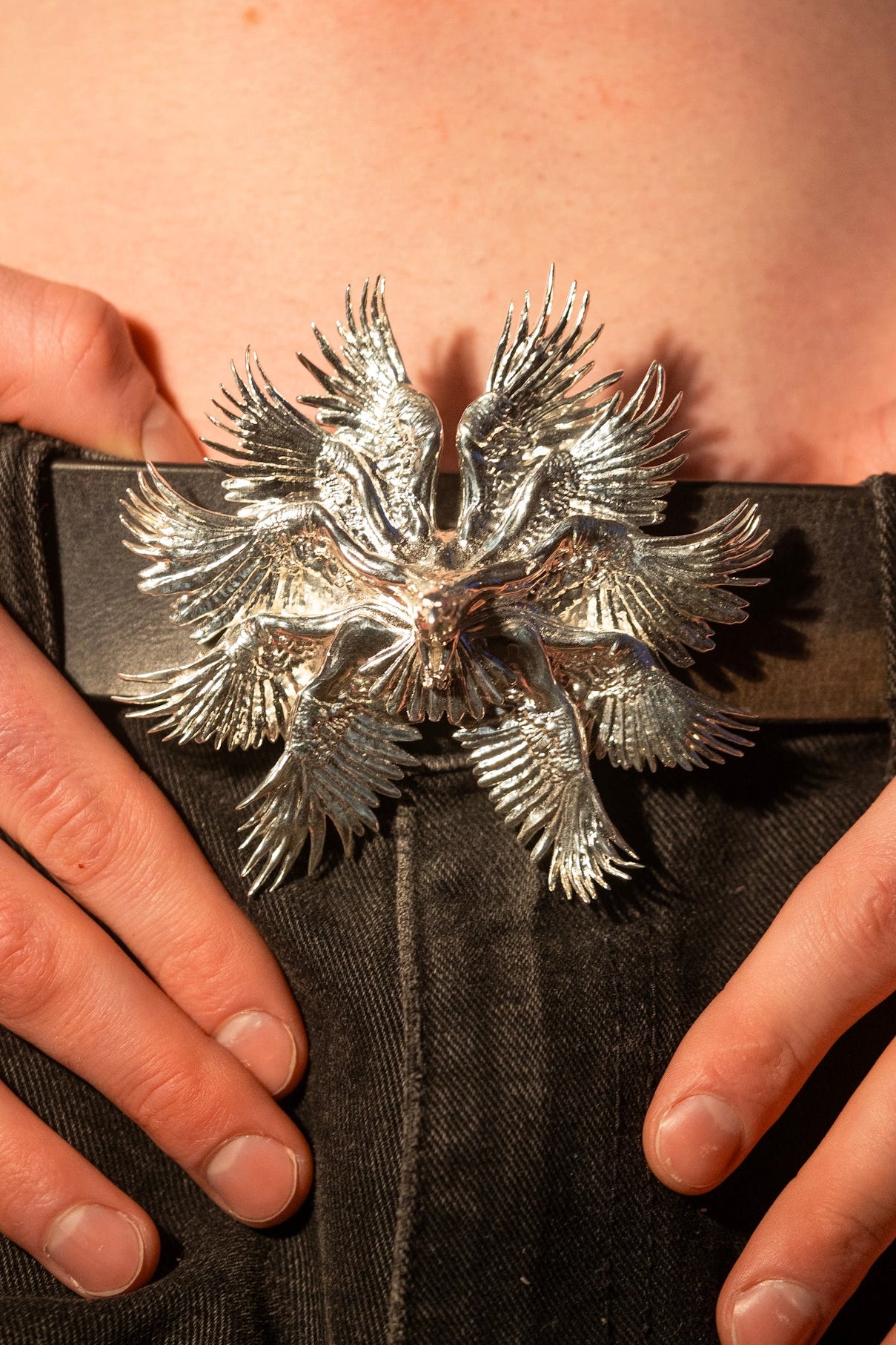 Bird of Pray Buckle in Sterling Silver