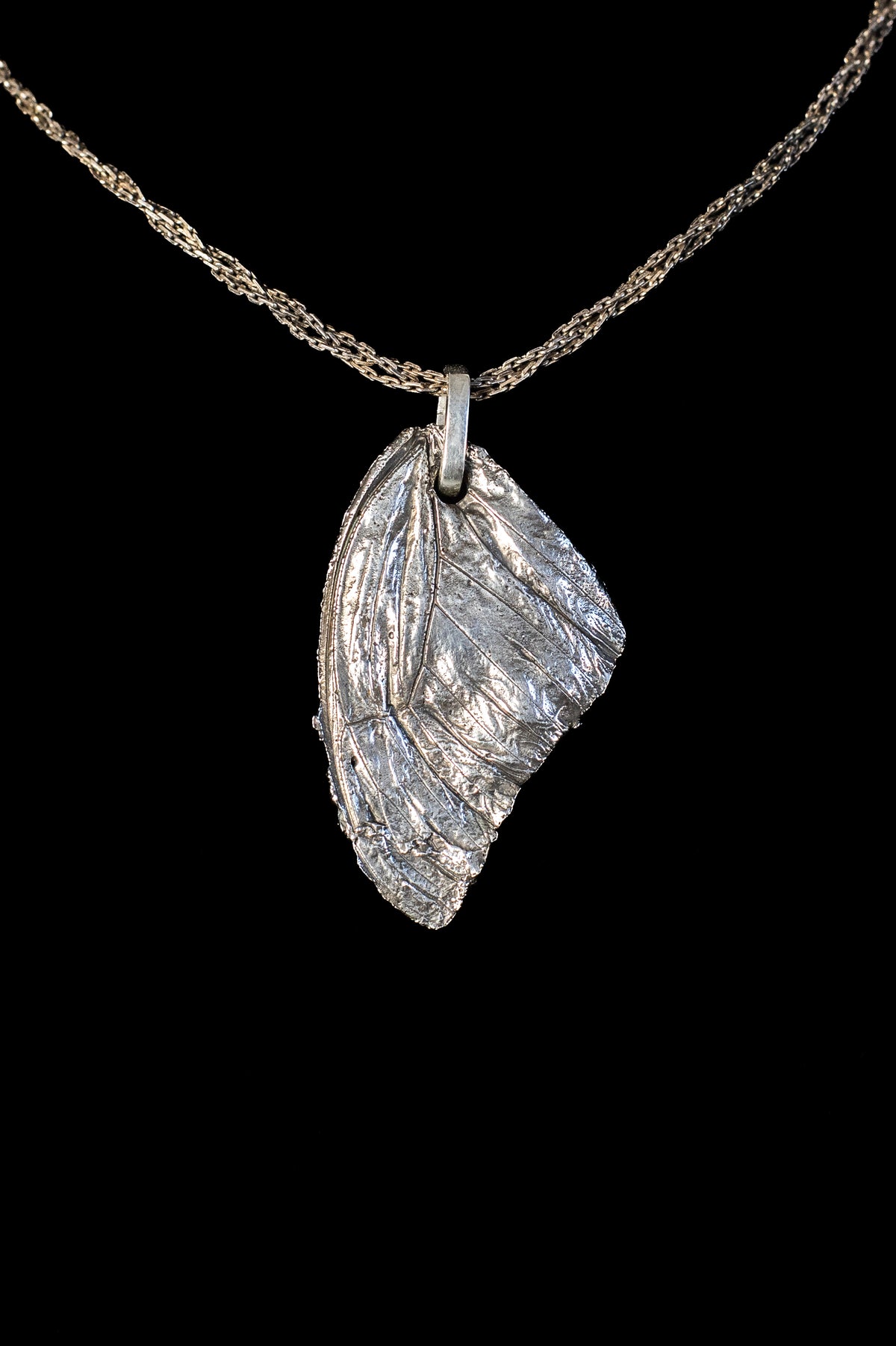 Small Butterfly Wing Fossil Pendant — image 2