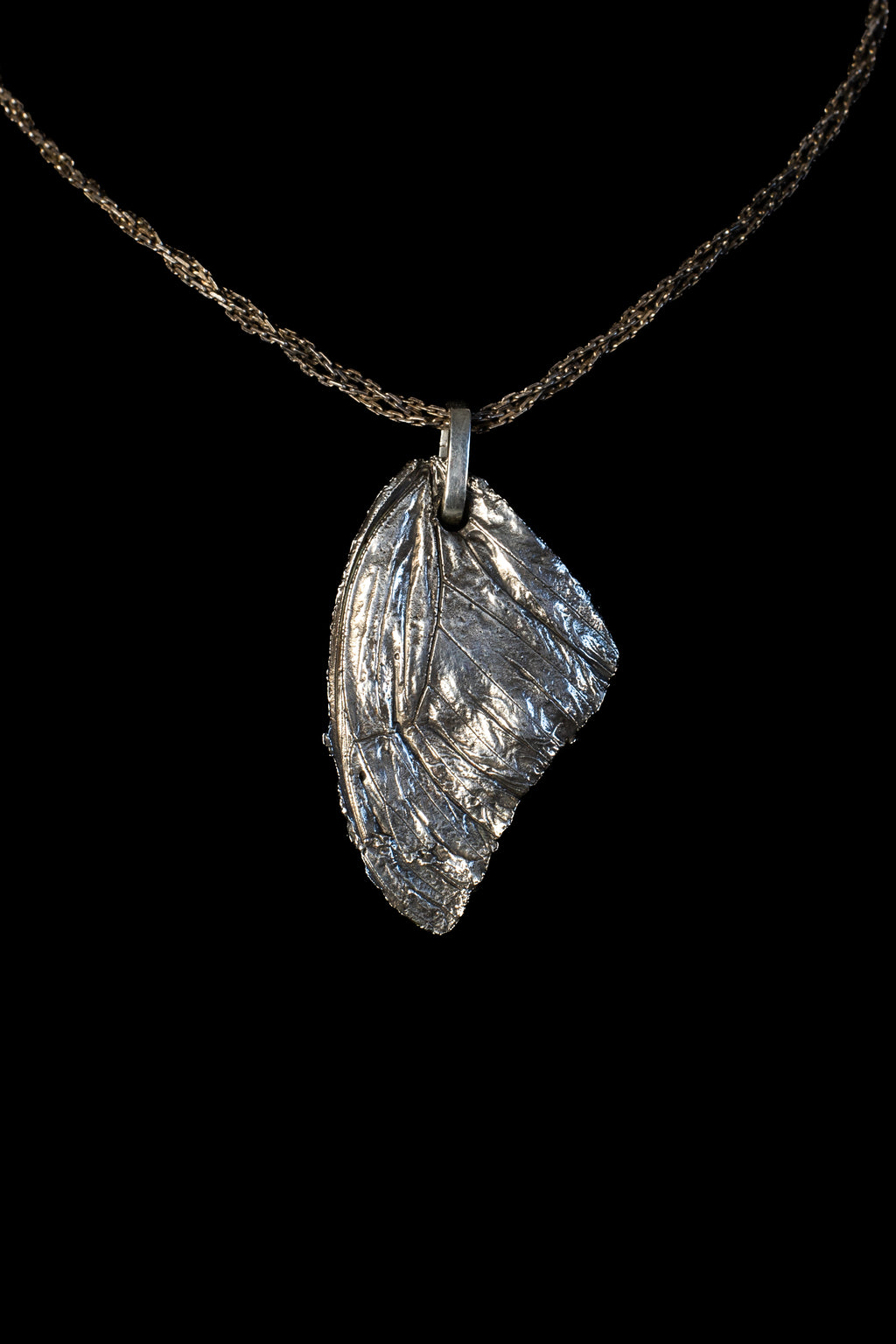 Small Butterfly Wing Fossil Pendant — image 3
