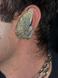 Fae of Haft fossilized cicada wing ear cuffs with iridescent patina — image 1