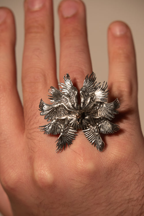 Bird of Pray Ring in Sterling Silver