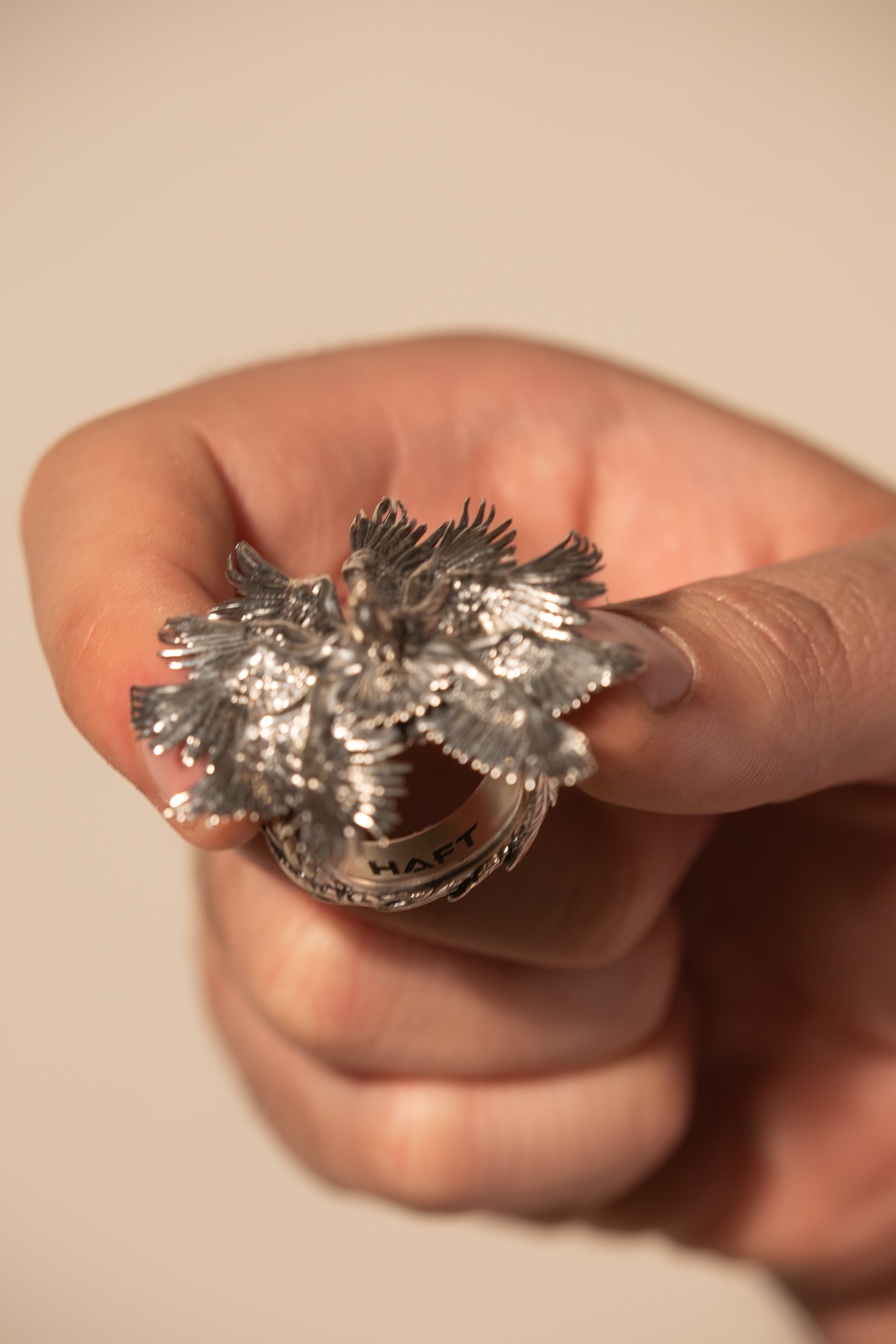 Bird of Pray Ring in Sterling Silver