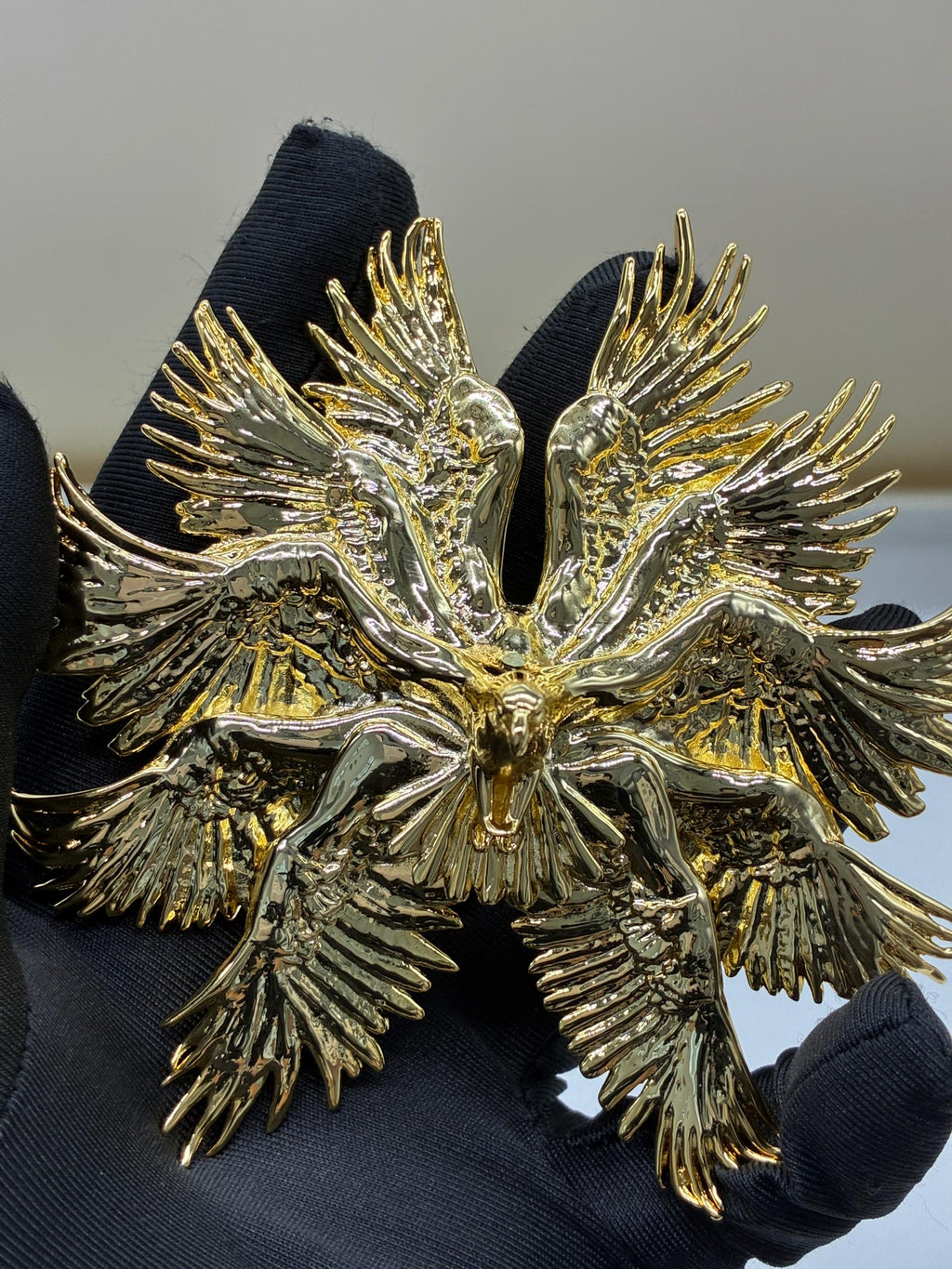 Bird of Pray Buckle in Nickel-Silver or 18k Gold-Plated Brass