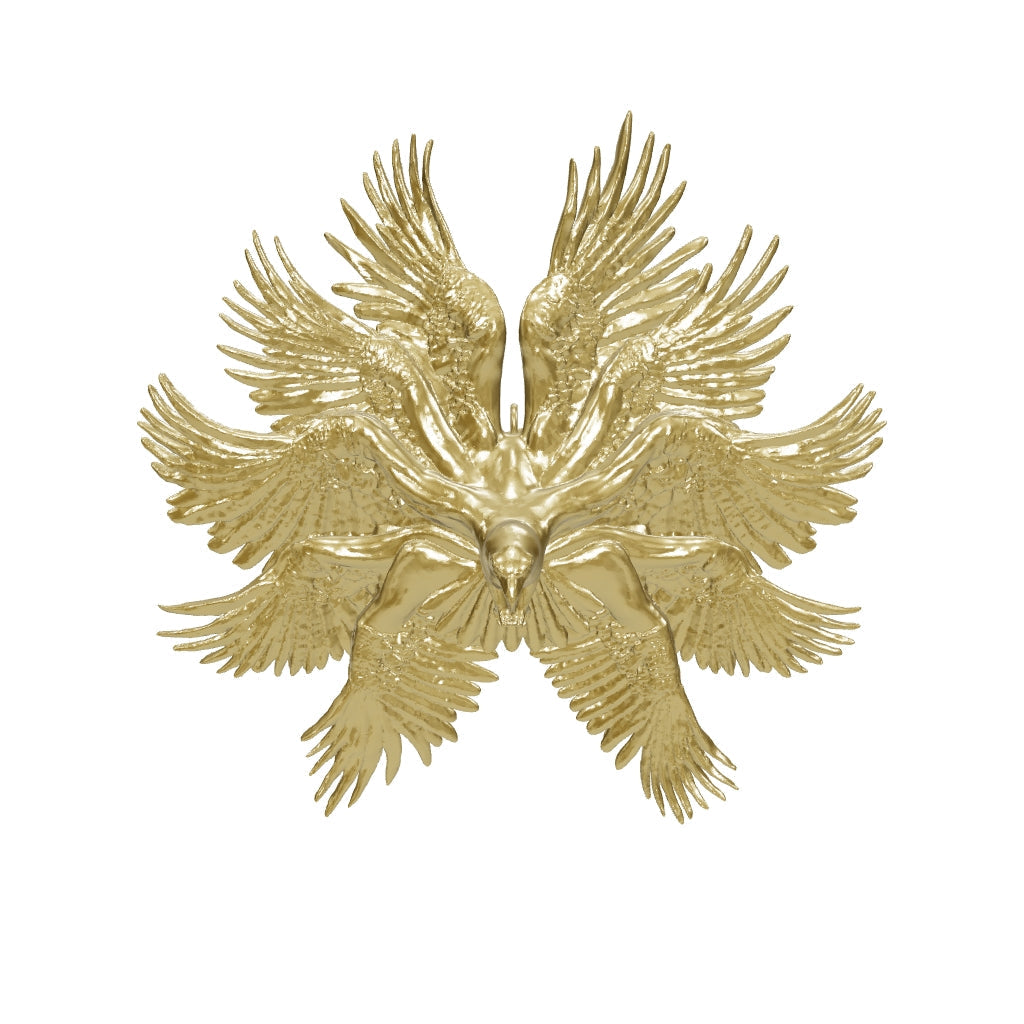 Bird of Pray Pendant in gold finish