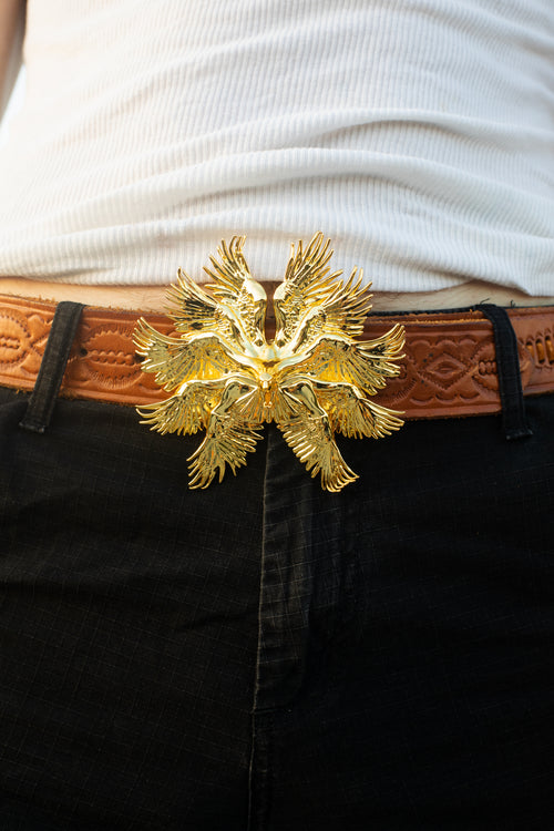 Bird of Pray Buckle in Nickel-Silver or 18k Gold-Plated Brass