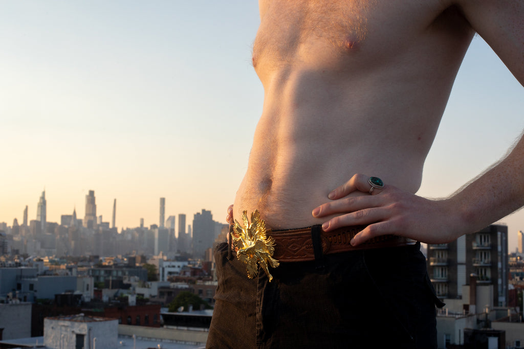 Halcyon Plated Brass Bundle — Buckle + Pendant + Halo — featured view