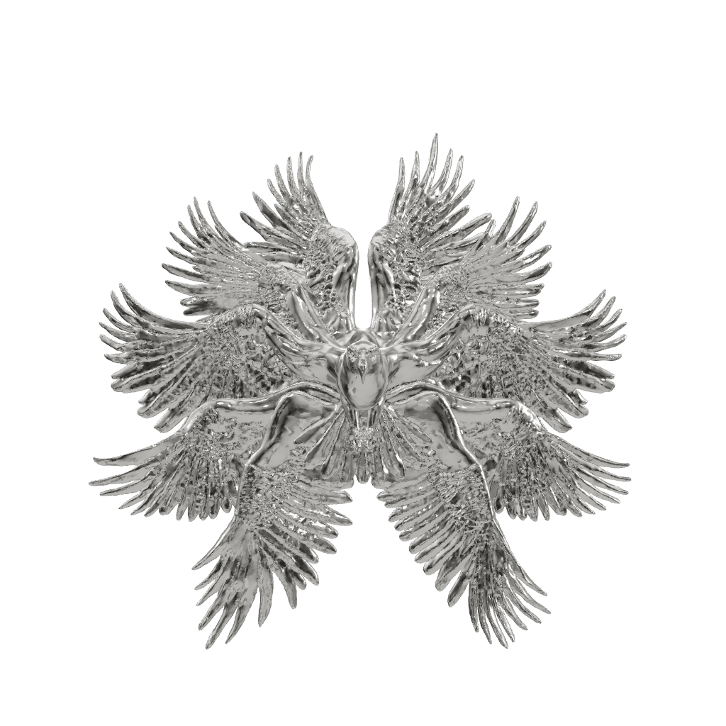 Bird of Pray Buckle in White Brass